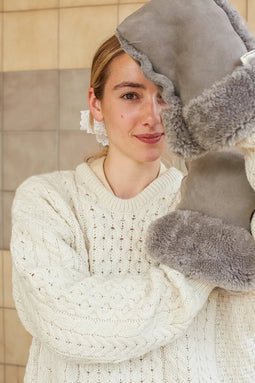 Binibamba Buggy Mittens/handschoenen Elephant - Donkergrijs