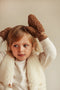 Binibamba Mittens/handschoenen met koordje Bruno - Bruin