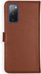 Selencia Galaxy S20 FE - Echt Lederen Bookcase - 3 Pashouders - Bruin