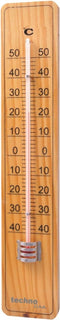 Binnen / buiten hout thermometer - WA 2010 Technoline