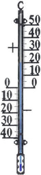 Binnen/buiten profielthermometer zwart van kunststof 11 x 46 cm -Binnen/buitenthemometers - kozijnthermometers/raamthermometers