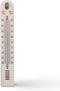 Binnen/buiten thermometer beige kunststof 3 x 17 cm - Weermeters - Temperatuurmeters