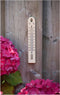 Binnen/buiten thermometer beige kunststof 3 x 17 cm - Weermeters - Temperatuurmeters