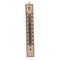Binnen/buiten thermometer beige kunststof 3 x 17 cm - Weermeters - Temperatuurmeters