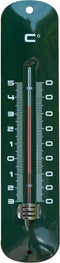 Binnen/buiten thermometer - groen - metaal - 6.5 x 30 cm - Themometers - Temperatuur