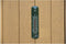 Binnen/buiten thermometer - groen - metaal - 6.5 x 30 cm - Themometers - Temperatuur