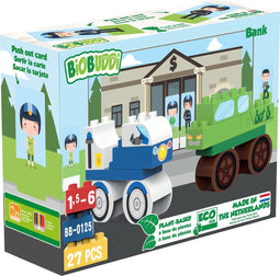 BiOBUDDi Plantaardige Blokkenset Bankgebouw - 27 delig