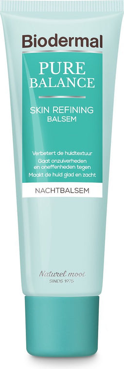 Biodermal Pure Balance Skin Refining Balsem Nachtcreme - Nachtcreme met hyaluronzuur - Bij onzuiverheden en oneffenheden - 50ml