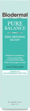 Biodermal Pure Balance Skin Refining Balsem Nachtcreme - Nachtcreme met hyaluronzuur - Bij onzuiverheden en oneffenheden - 50ml
