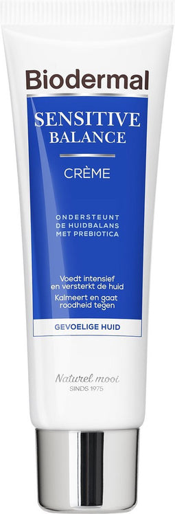 Biodermal Sensitive Balance Crème – Gezichtsverzorging met hyaluronzuur - Dagcrème voor de gevoelige huid - 50ml