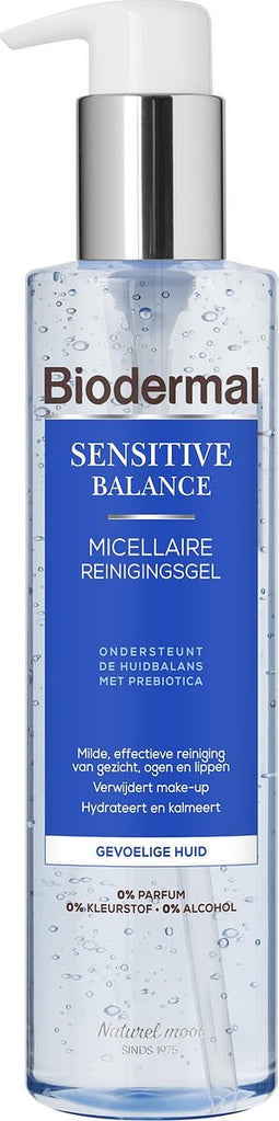 Biodermal Sensitive Balance Micellair Reinigingsgel – Gezichtsreiniging met hyaluronzuur – voor de gevoelige huid - 200ml
