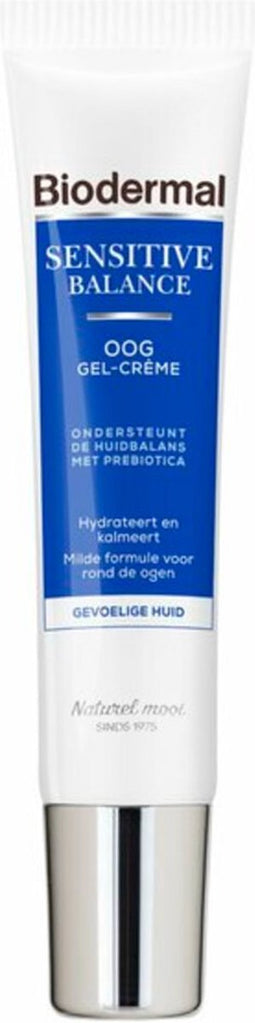 Biodermal Sensitive Balance Oog Gel-Crème - Gezichtsverzorging met hyaluronzuur - Oogcreme voor de gevoelige huid - 15 ml