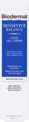 Biodermal Sensitive Balance Oog Gel-Crème - Gezichtsverzorging met hyaluronzuur - Oogcreme voor de gevoelige huid - 15 ml