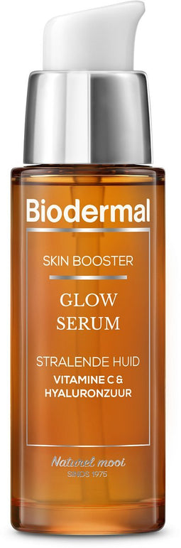 Biodermal Skin Booster Glow serum – Serum voor een stralende huid met hyaluronzuur en Vitamine C - Hyaluronzuur serum 30ml