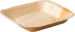 Biodore Bord - vierkant - 1-vaks - palmblad - 17x17cm - naturel - 25 stuks