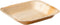 Biodore Bord - vierkant - 1-vaks - palmblad - 17x17cm - naturel - 25 stuks