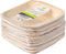 Biodore Bord - vierkant - 1-vaks - palmblad - 17x17cm - naturel - 25 stuks