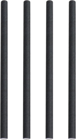 Biodore Rietje - drinkrietje - papier - 150mm - zwart - 250 stuks