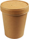 Biodore | Soepbeker | Karton + PLA | 450ml | 16oz | bruin | 25 stuks
