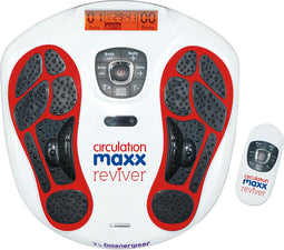 BioEnergiser Circulation Maxx Leg Reviver Bloedcirculatieapparaat - Voetmassage Spiersimulatie - Verbeter de bloedsomloop in benen en voeten - Ems/Tens apparaat leg trainer revitaliser, spierstimulatie, incl. gel pads voor massage schouders en rug