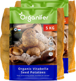 Biologische Pootaardappelen Vitabella A 28/35 - 10 kg - Plantgoed - Skal En Nak-Gecertificeerd - Oogst Na 90 Dagen - Lang Ovale Vorm - Ziekteresistentie Tegen Phytophthora - Robuust Tegen Schurft - Geschikt Voor Koudere Bodems - Organifer