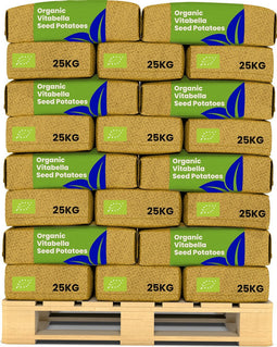 Biologische Pootaardappelen Vitabella A 28/35 - 1000 kg - Plantgoed - Skal En Nak-Gecertificeerd - Oogst Na 90 Dagen - Lang Ovale Vorm - Ziekteresistentie Tegen Phytophthora - Robuust Tegen Schurft - Geschikt Voor Koudere Bodems - Organifer