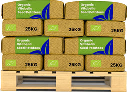 Biologische Pootaardappelen Vitabella A 28/35 - 500 kg - Plantgoed - Skal En Nak-Gecertificeerd - Oogst Na 90 Dagen - Lang Ovale Vorm - Ziekteresistentie Tegen Phytophthora - Robuust Tegen Schurft - Geschikt Voor Koudere Bodems - Organifer