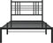 vidaXL - Bedframe - met - hoofdbord - metaal - zwart - 100x200 - cm