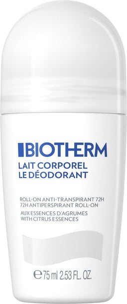 Biotherm Lait Corporel Deodorant - Roll-on Deodorant Roller - - Geur van de iconische Lait Corporel - 24H Anti-Transpirant - 75ml