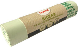 Biozakken 60 liter groen 60x80 cm composteerbaar - Rol 8 stuks