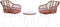 Tafel met twee stoelen DKD Home Decor 56 x 57,5 x 82 cm