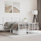 vidaXL - Bedframe - met - hoofd- - en - voeteneinde - metaal - wit - 120 - x - 190 - cm