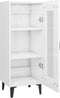 vidaXL - Dressoir - 34,5x34x90 - cm - bewerkt - hout - hoogglans - wit