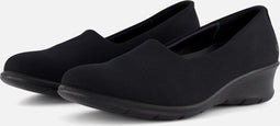 ECCO Felicia - Dames Instapper - Leer en Textiel - Zwart - Maat 36