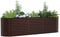 vidaXL - Tuin - Plantbed - Bruin - 320x80x81 - cm - Gegalvaniseerd - Staal