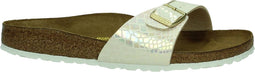 Birkenstock - Madrid - Sportieve slippers - Dames - Maat 41 - Beige - Shiny Snake Cream