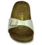 Birkenstock - Madrid - Sportieve slippers - Dames - Maat 41 - Beige - Shiny Snake Cream