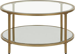 BIRNEY - Salontafel - Goud - Veiligheidsglas
