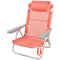 Klapstoel met Hoofdsteun Aktive Flamingo Koraal 48 x 84 x 46 cm (2 Stuks)