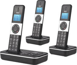 Bisofice Draadloze DECT-Telefoon - 3 Stuks - Met Antwoordapparaat - Briljante Audiokwaliteit - Oproepblokkering