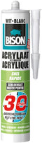 Bison Acrylaatkit snel 30 minuten koker 300 ml - afdichtingskit voor het afdichten van voegen, naden, kieren en scheuren, overschilderbaar, strak afmesbaar