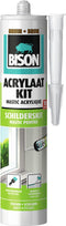 Bison Acrylaatkit Universeel bruin koker 300 ml - afdichtingskit voor het afdichten van voegen, naden, kieren en scheuren, overschilderbaar, strak afmesbaar