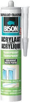 Bison Acrylaatkit Universeel transparant koker 300 ml - afdichtingskit voor het afdichten van naden, kieren en scheuren, overschilderbaar, strak afmesbaar