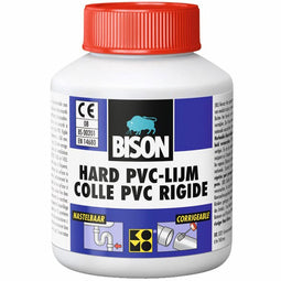 Bison Hard PVC-Lijm flacon 250 ml, corrigeerbare, vloeibare, THF-vrije, hard PVC-lijm