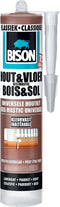 Bison Hout&Vloer klassiek koker 300 ml, voor parket, laminaat, planken, kurken, PVC, kleurvast, schuurbaar, elastisch, hoogwaardige afdichtingskit, voor voegen en opvullen