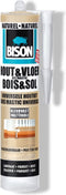 Bison Hout&Vloer naturel koker 300 ml, voor parket, laminaat, planken, kurken, PVC, kleurvast, schuurbaar, elastisch, hoogwaardige afdichtingskit, voor voegen en opvullen