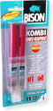 Bison Kombi Plastic Blister 25 ml, super sterk, vullend, 2-componentenlijm, inclusief mengbankje en mengspatel, temperatuurbestendig van - 40°C tot + 120°C