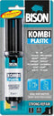 Bison Kombi Plastic Blister 25 ml, super sterk, vullend, 2-componentenlijm, inclusief mengbankje en mengspatel, temperatuurbestendig van - 40°C tot + 120°C