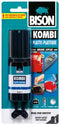 Bison Kombi Plastic Blister 25 ml, super sterk, vullend, 2-componentenlijm, inclusief mengbankje en mengspatel, temperatuurbestendig van - 40°C tot + 120°C