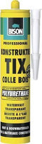 Bison Konstruktie Tix Koker 325 g, watervaste, houtlijm, licht bruisend, weerbestendig, overschilderbaar, binnen en buiten